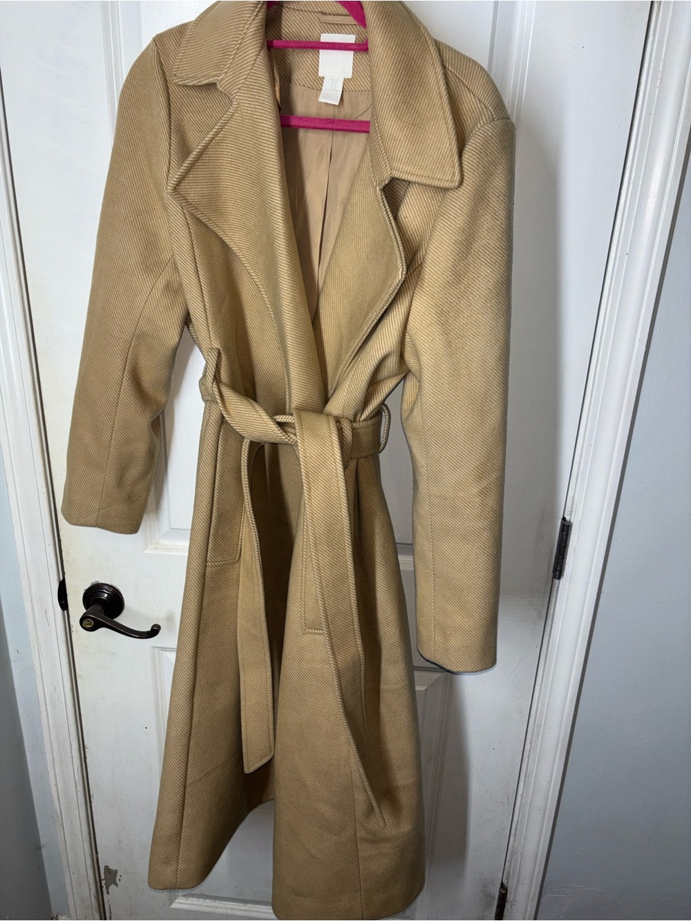 H&M Camel/Tan Belted Trench Coat